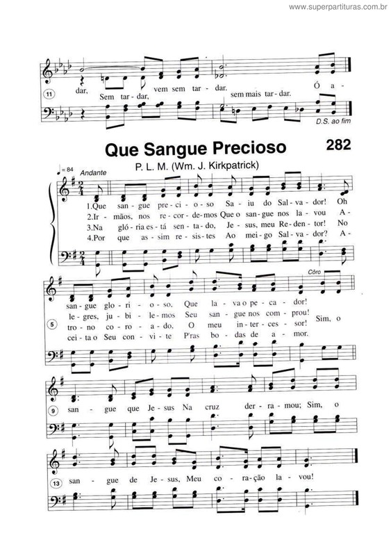 Partitura da música Que Sangue Precioso