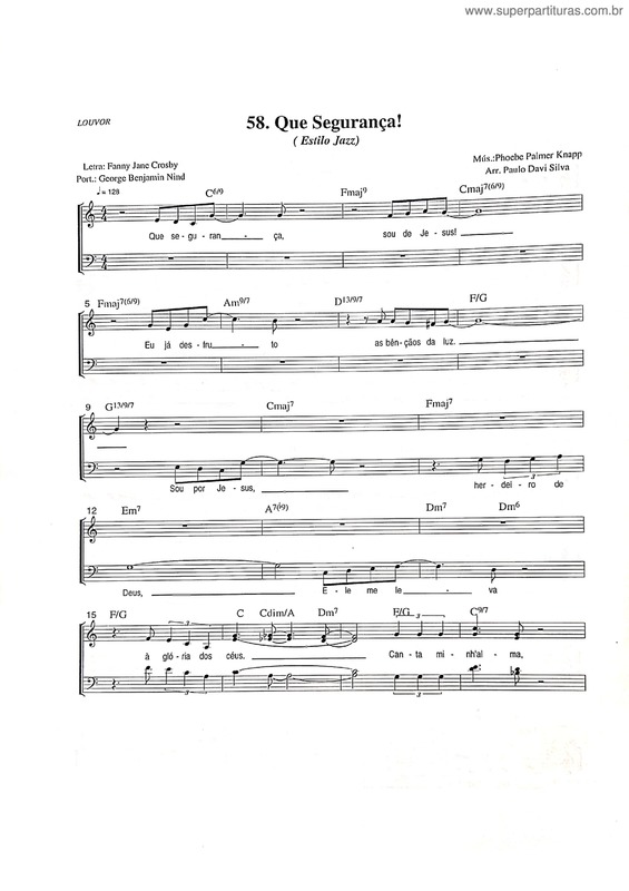 Partitura da música Que Segurança