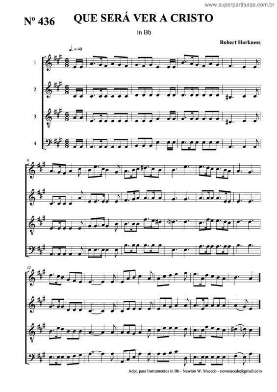 Partitura da música Que Será Ver A Cristo v.2