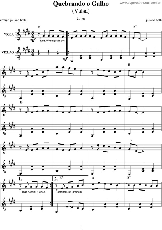 Partitura da música Quebrando O Galho v.4