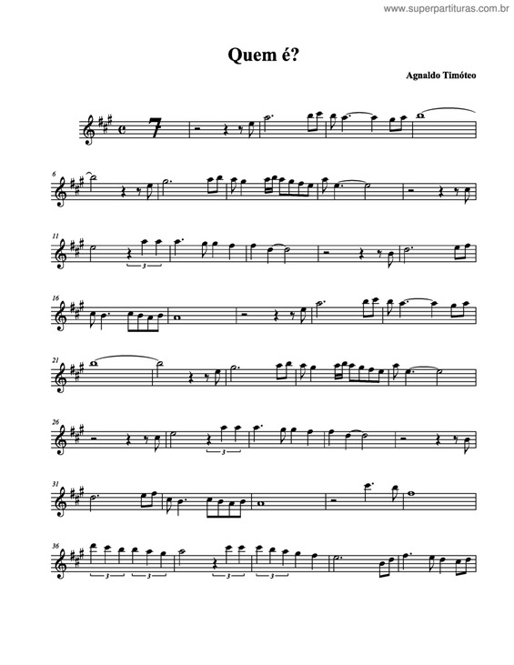 Partitura da música Quem é?