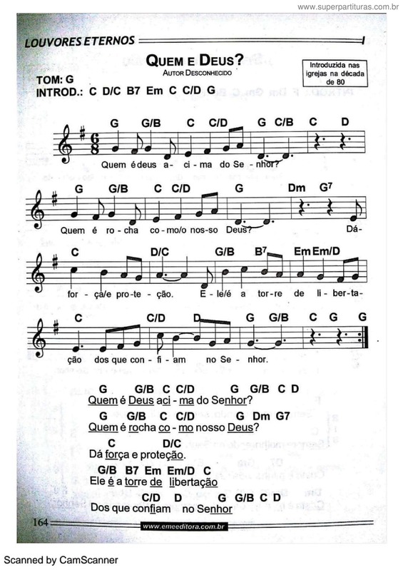 Partitura da música Quem É Deus?