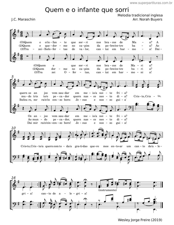 Partitura da música Quem É O Infante Que Sorri – Misc Tunes