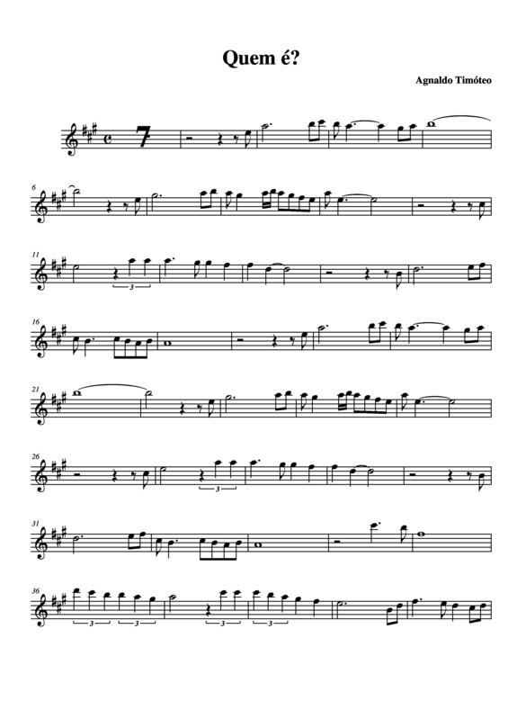 Partitura da música Quem é v.2