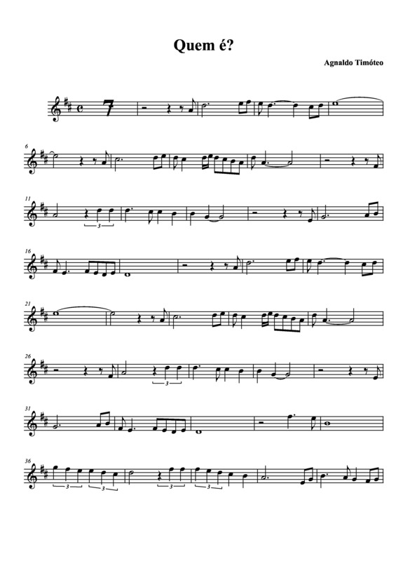 Partitura da música Quem é v.3