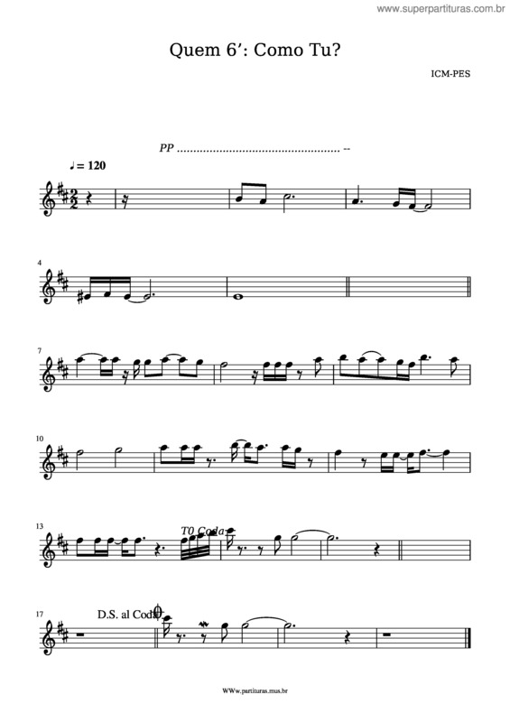 Partitura da música Quem Eh Como Tu Sax Alto