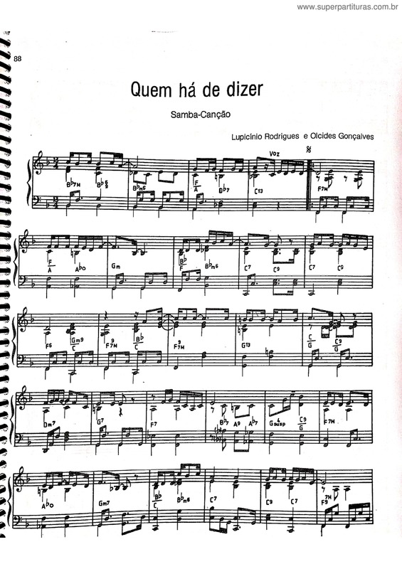 Partitura da música Quem Há De Dizer v.2