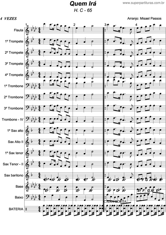 Partitura da música Quem Irá - 65 HC