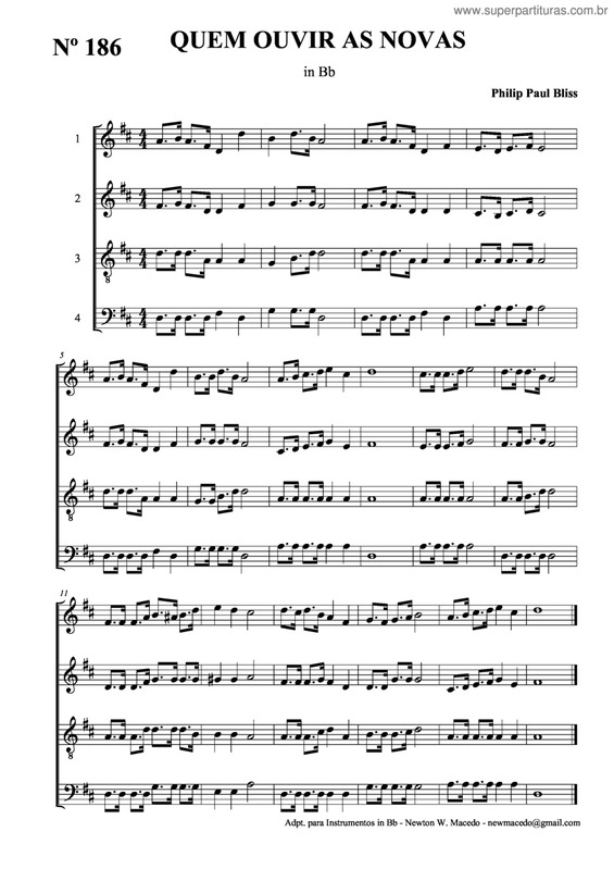 Partitura da música Quem Ouvir As Novas v.2