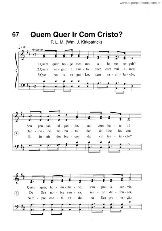 Partitura da música Quem Quer Ir Com Cristo?