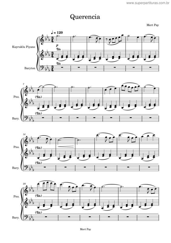 Partitura da música Querencia
