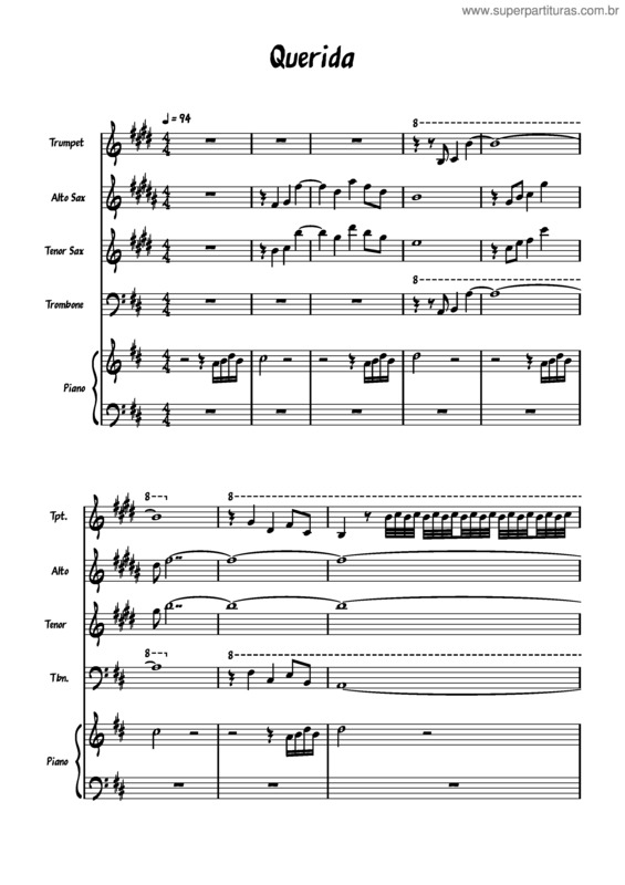 Partitura da música Querida – Juan Gabriel