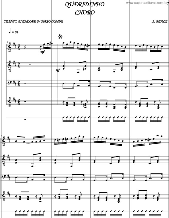 Partitura da música Queridinho v.4