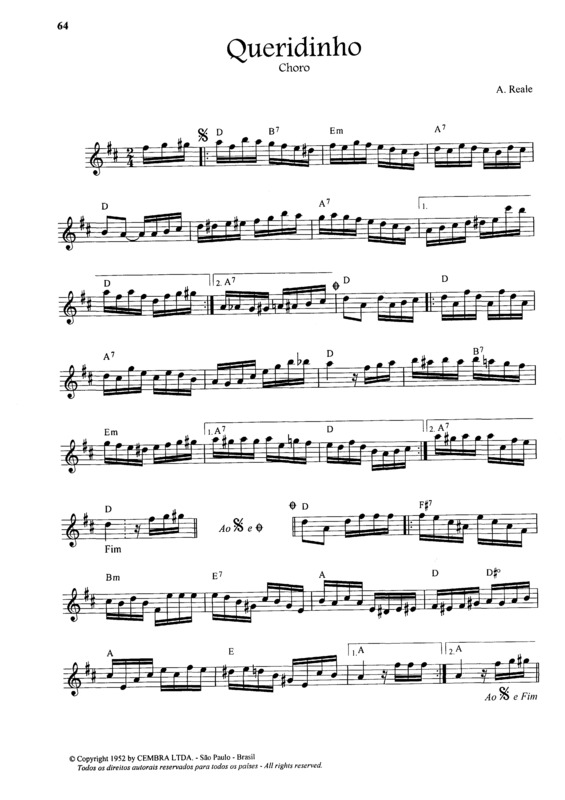 Partitura da música Queridinho v.7