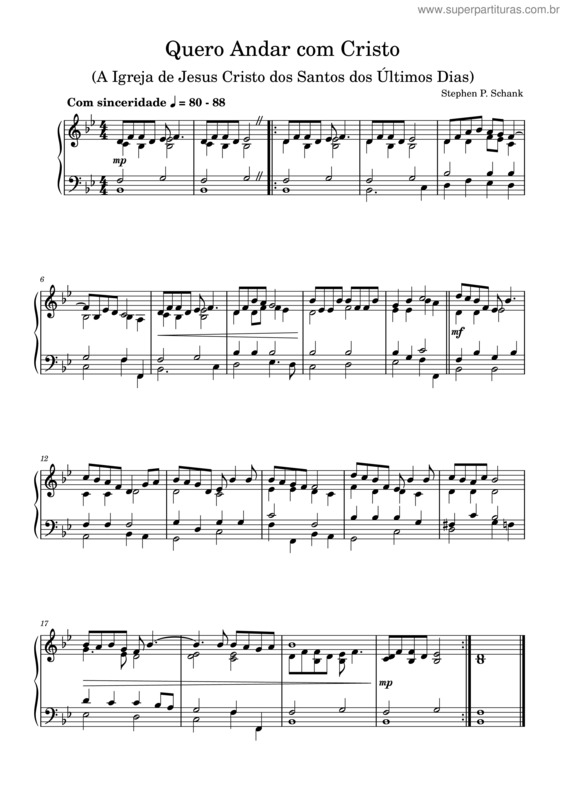 Partitura da música Quero Andar Com Cristo – Sud