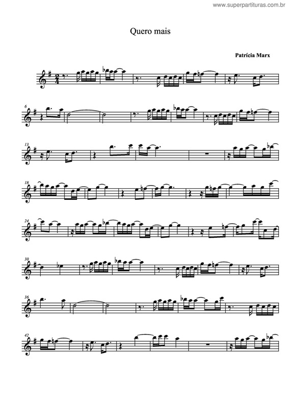 Partitura da música Quero Mais v.4