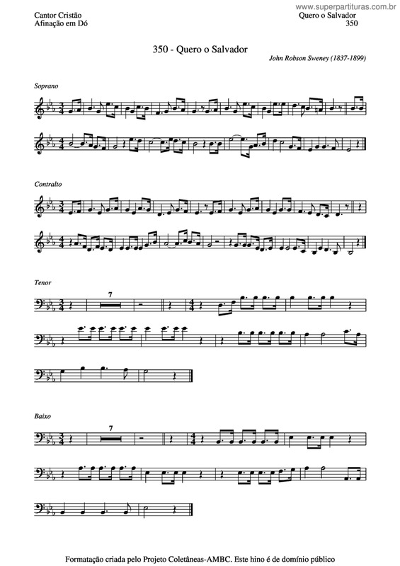 Partitura da música Quero O Salvador v.2