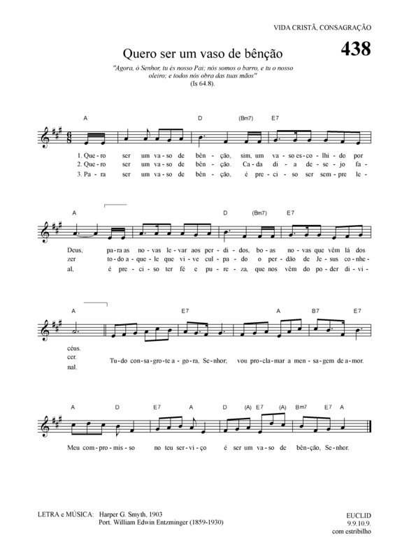 Partitura da música Quero Ser Um Vaso De Bênção