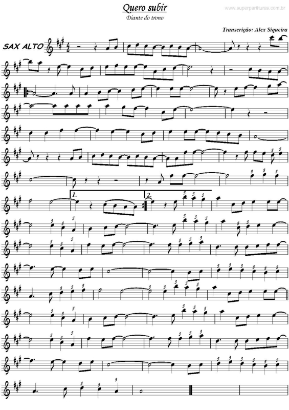 Partitura da música Quero Subir v.2