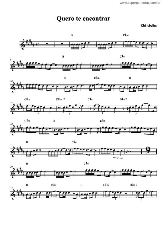 Partitura da música Quero Te Encontrar v.3