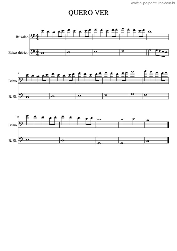 Partitura da música Quero Ver