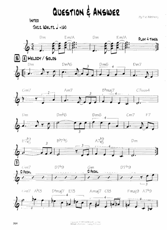 Partitura da música Question _ Answer