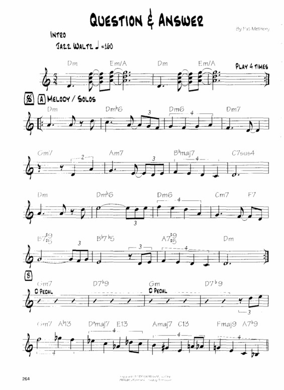 Partitura da música Question _ Answer