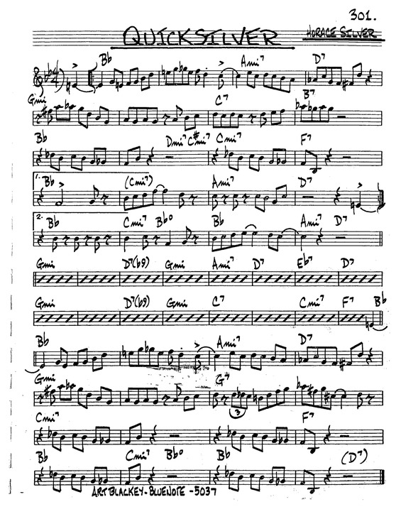 Partitura da música Quicksilver v.2