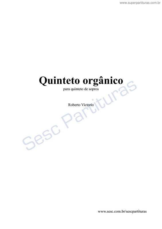 Partitura da música Quinteto orgânico