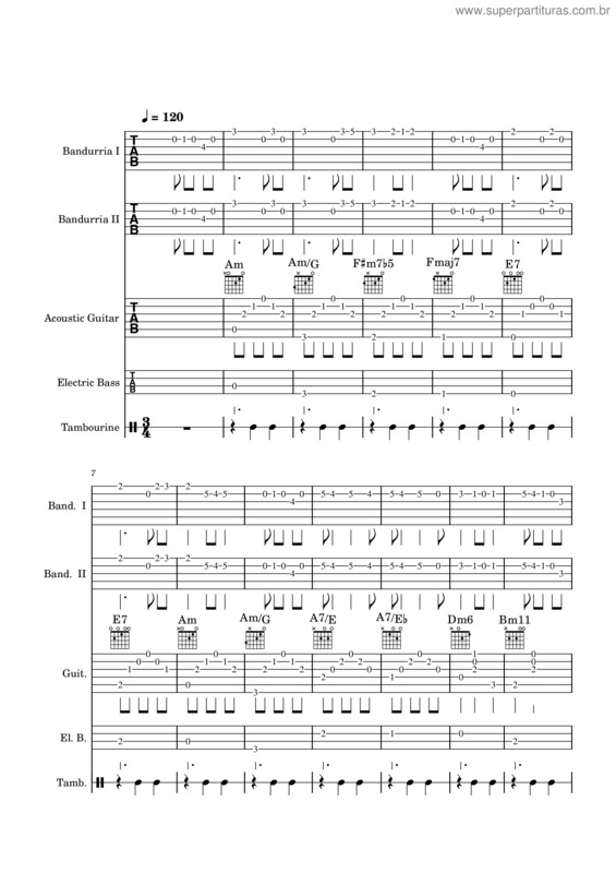 Partitura da música Quisiera Ser Tu Sombra
