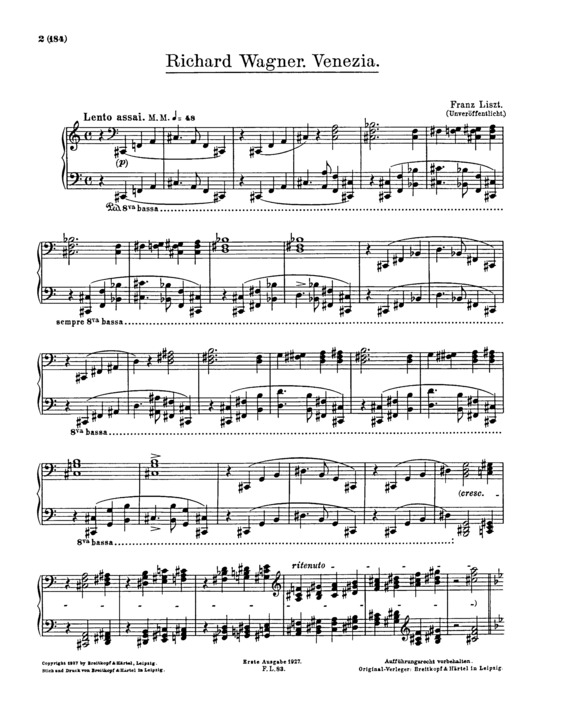 Partitura da música R.W. Venezia S.201