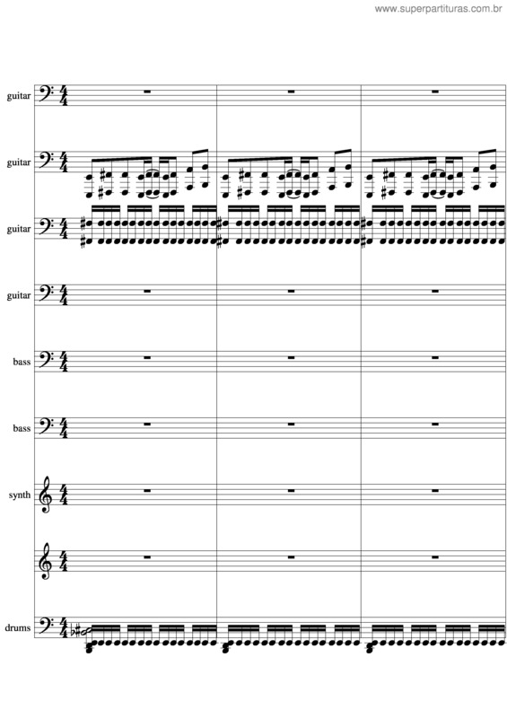 Partitura da música Rage