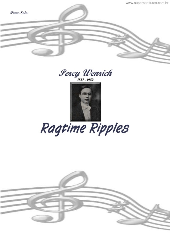 Partitura da música Ragtime Ripples