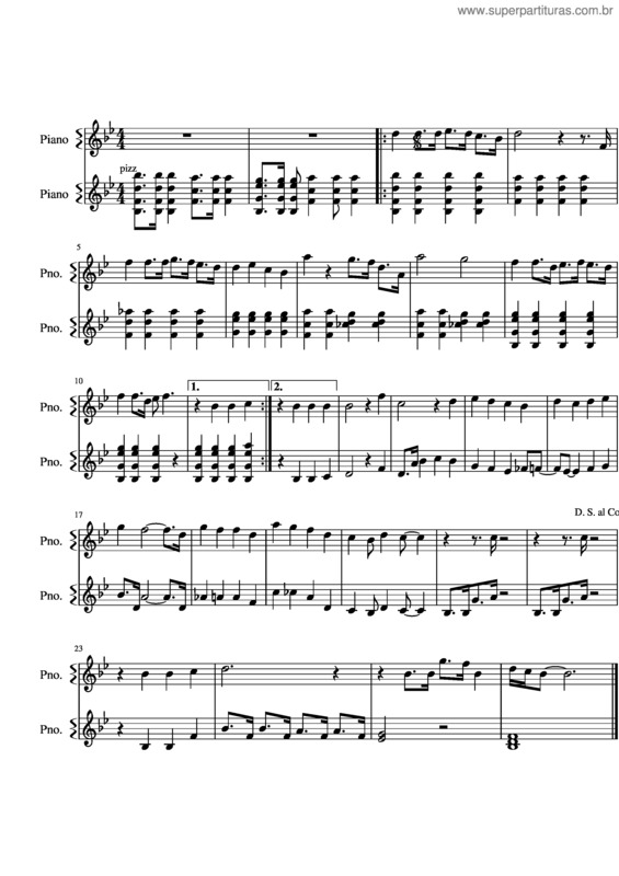 Partitura da música Raindrops Keep Falling` On My Head – Burt Bacharach