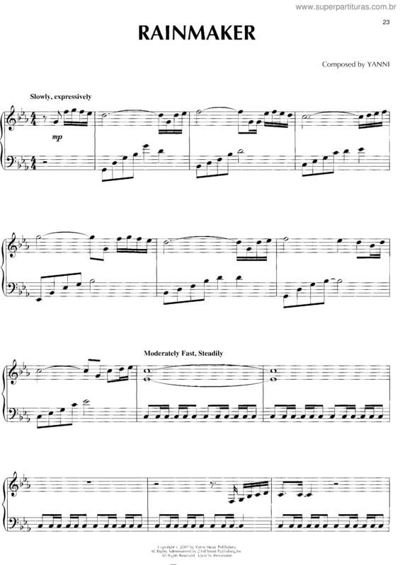 Partitura da música Rainmaker