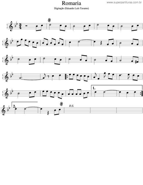 Partitura da música Ramaria