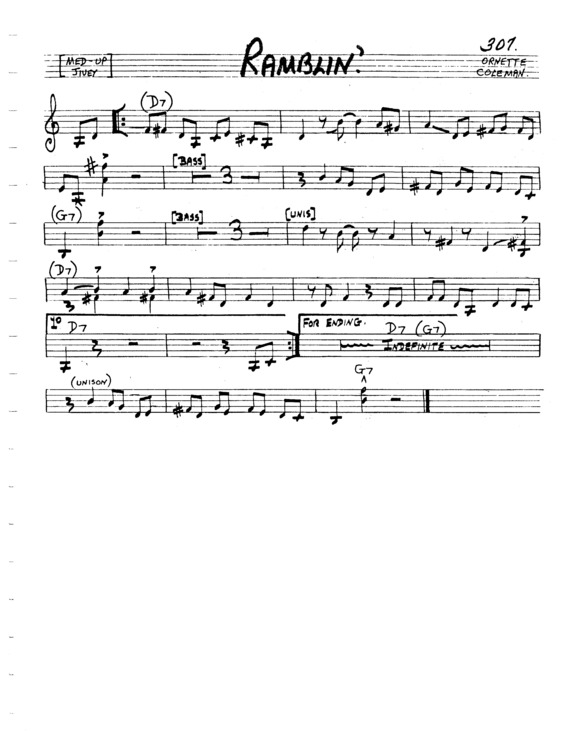 Partitura da música Ramblin v.4