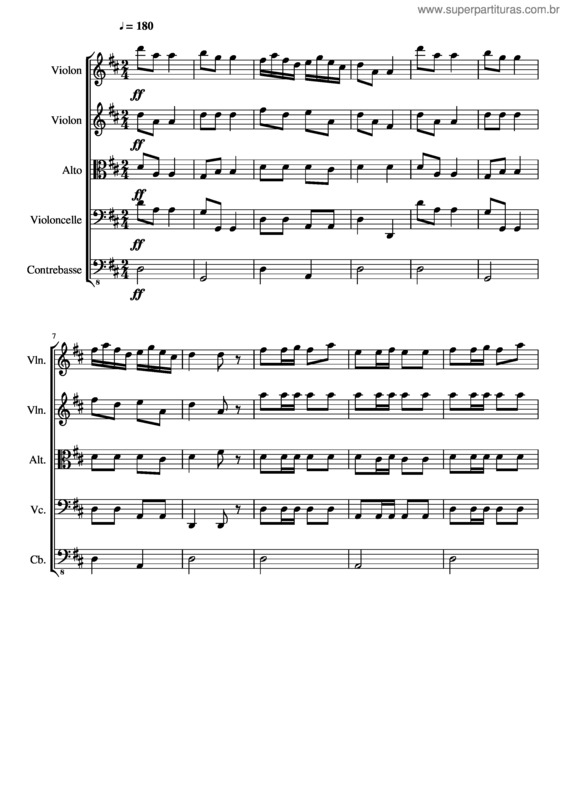 Partitura da música Rameau Les Boreades : Contredanses Tres Vive