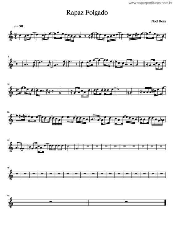 Partitura da música Rapaz Folgado v.3