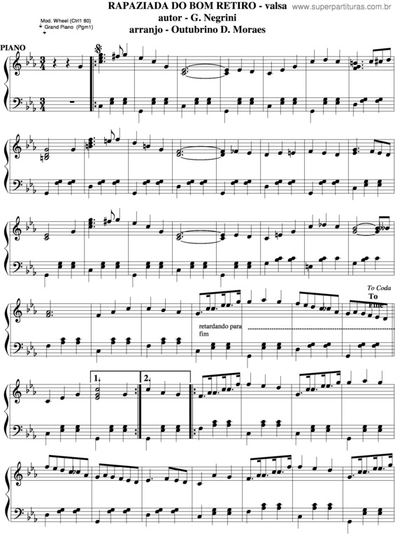 Partitura da música Rapaziada Do Bom Retiro v.5