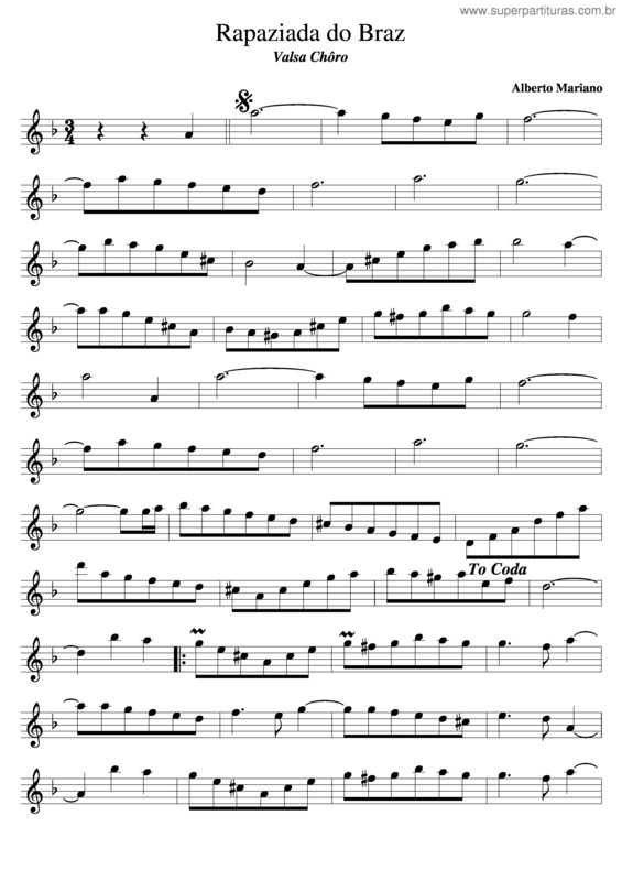 Partitura da música Rapaziada Do Braz