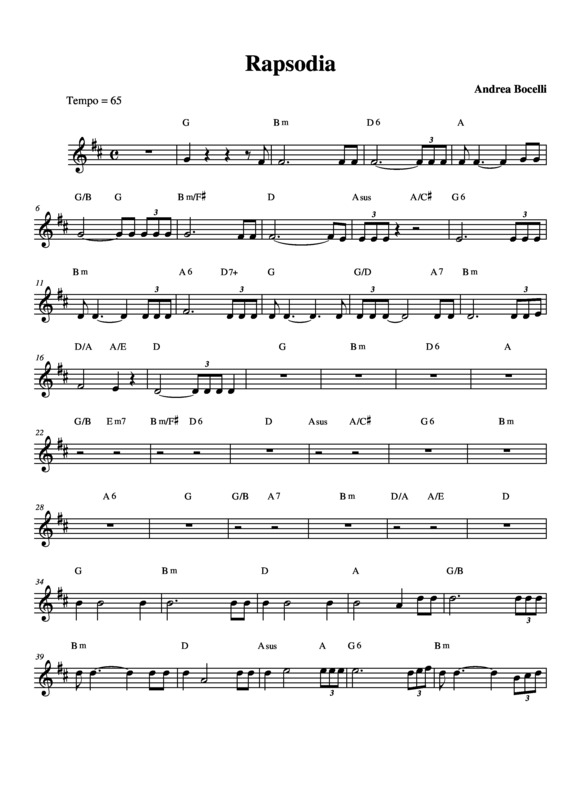 Partitura da música Rapsodia v.4