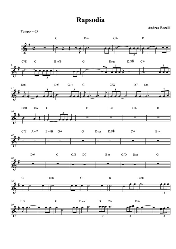 Partitura da música Rapsodia v.5