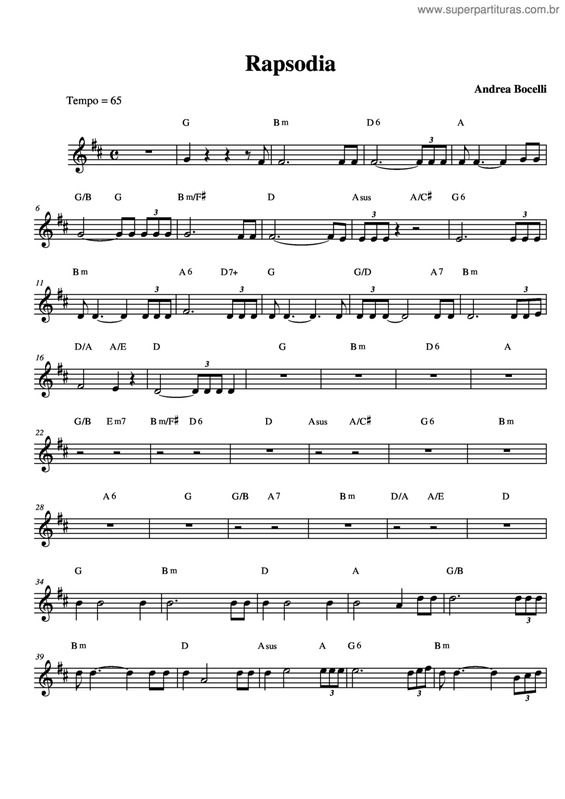 Partitura da música Rapsodia v.7