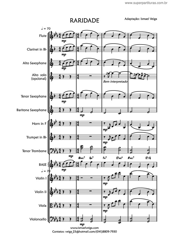 Partitura da música Raridade v.5