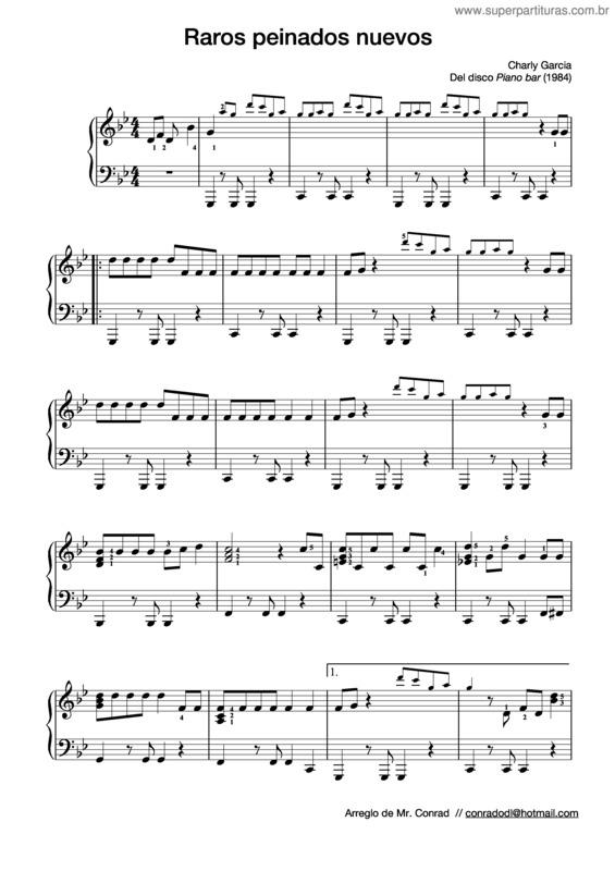 Partitura da música Raros Peinados Nuevos