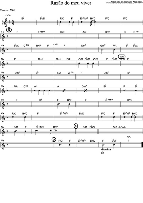 Partitura da música Razão Do Meu Viver v.3