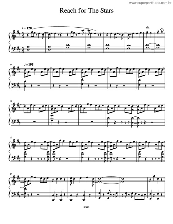 Partitura da música Reach For The Stars Uplaod Oi