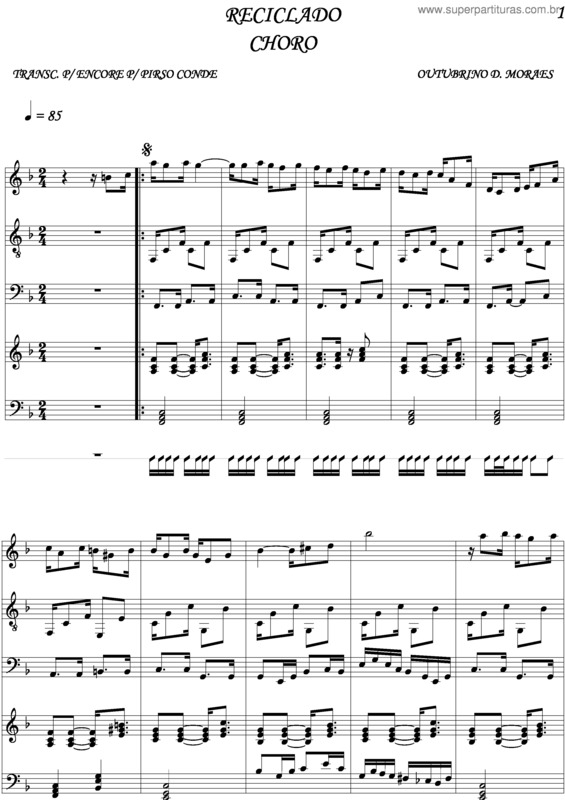 Partitura da música Reciclado v.3