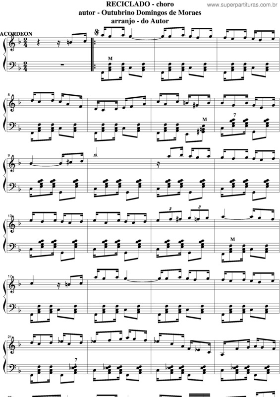 Partitura da música Reciclado v.4